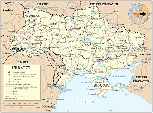 Map Of Ukraine In English. Click on the map and then